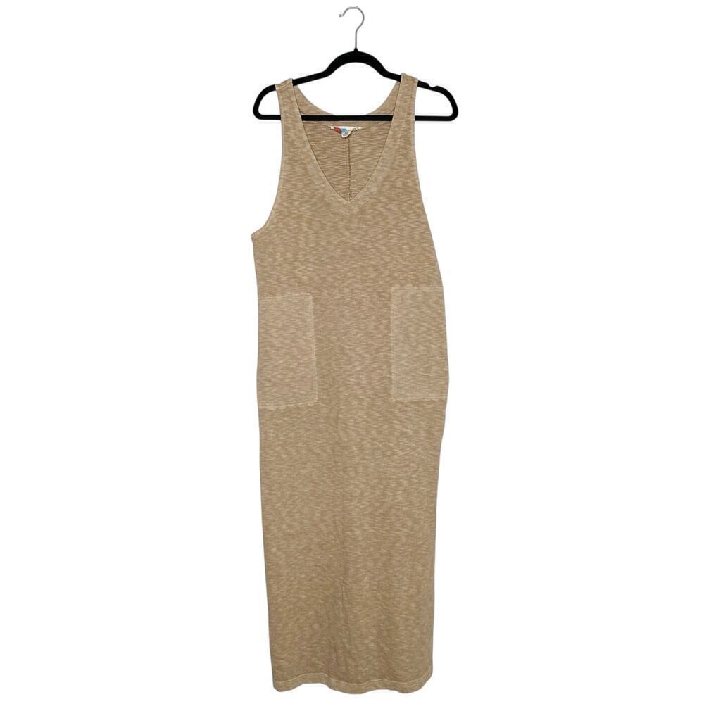 Free People Beach Sleeveless Midi Dress Women's Tan Size Small